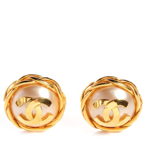 chanel logo earrings replica|faux chanel clip on earrings.